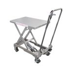 BSA10 Aluminum/manual scissor stainless steel lift table