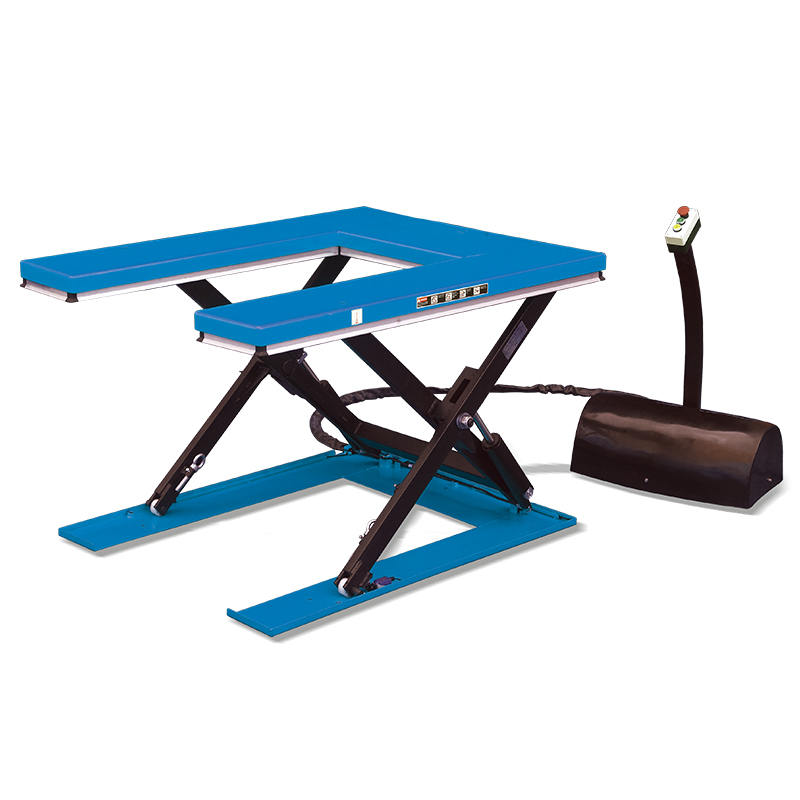 HU1000 “U”shape low profile stationary lift table, electric